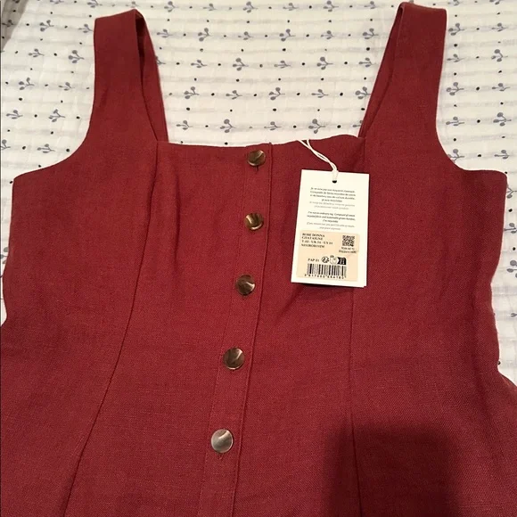 Sézane- Rust Button-Down Dress (Size 8/10/42) NWT - Picture 4 of 5